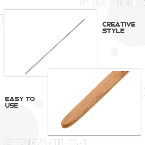 Two Pack Live Bait Threading Needle For Sea Fishing With Wooden Grip And Stainless Steel Handle Ergonomic Worm Baiting Needle fast baiting tool