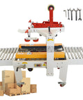 Intsumai Auto Tape Case Sealer Box Carton Packing Machine Adjustable Width Height 3.15 To 11.8 Inches Continuous Tape Dispenser with roller.