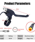 Mechanical Brake Levers For Electric Bikes Pair Front And Rear Ebike Conversion Kit With Power Cutoff on black background