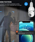 Wireless Light Bulb Security Camera With E27 Socket 1080P HD PTZ CCTV Auto Motion Tracking Two Way Audio Night Vision WiFi Tuya App