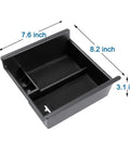 Center Console Organizer For Toyota 4Runner And Kia Telluride 2010 To 2024 showing dimensions, ABS tray with dividers.