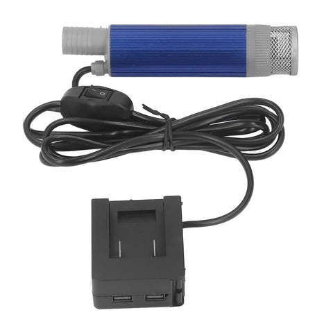 Heavy Duty 12V Electric Submersible Pump For Water And Oil Transfer With Built In Bottom Filter Stainless Steel Build Fits Standard 5.1 Cm Drums Perfect For Agricultural Sites Farming Tasks And Portable Fluid Handling Jobs Around The Shop