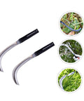 Beast Steel Reaping Hook For Gardening 2-Piece Set With Ergonomic Handle and Random Hole Design for Mowing Harvesting Weeding