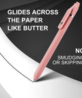 Pink Gel Pens 7 Pack 0.5mm Fine Point Quick Dry Black Ink Smooth Writing For Journaling Notes And Classwork, Awesome Office School Supplies Gifts For Women Students