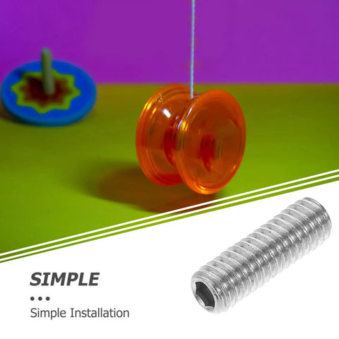 10 Piece Full Thread Hex Socket Screws Set Self Tapping Cup Point Grub Screws Replacement Kit For Yoyo Axle