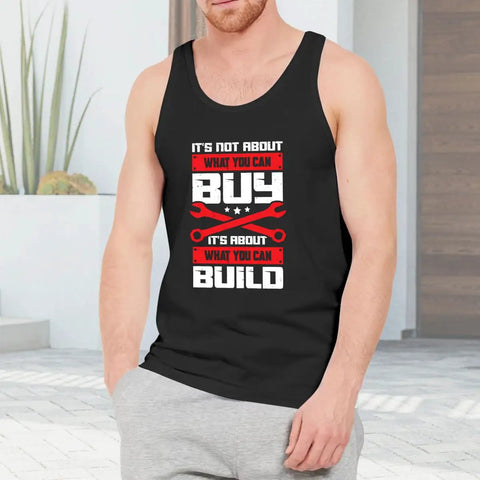 Built Different Men's Tank Top, Premium Cotton Sleeveless Undershirt, Lightweight Motorbike Mechanic Muscle Tee For Tough Summer Gym Grinds And Weekend Rides