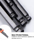 Premium 9Pc Long Arm Ball End Hex Key Wrench Set With Ergonomic Grip For Heavy Duty Auto Repair, Mechanical Projects And DIY Fixes That Get The Job Done Right long-arm black hex keys in holder