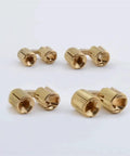 Two Pack Copper Barrel Hidden Cabinet Hinges For Concealed Doors And Furniture Cylindrical Brass Hinge Set