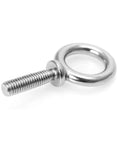 Marine Grade Eyebolts 316 Stainless Steel 3/8-16 UNC Shoulder Eyebolts, single bolt, side view, 1-1/4-Inch eye, heavy duty.