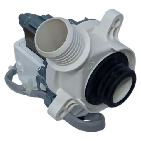 Beefy Drain Pump WH23X24178 For GE Washer Replacement, heavy-duty plastic drain pump shown in angled view