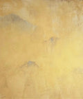 Abstract painting with soft yellow tones and subtle mountain outlines.