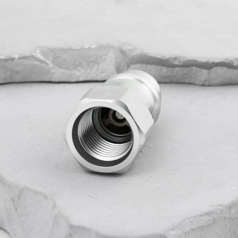 Two Pack Beefy Tractor Hydraulic Oil Quick Connectors Male Head AW32184 For John Deere 1023E 1025R 1026R 2025R 2032R 2036 Replacement Leak Free Quick Couplings, silver metal
