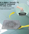 Ditch Sneaky Drain Clogs Now With These Heavy Duty Disposable Hair Catcher Stickers. Mesh filter with shovel for cleaning.