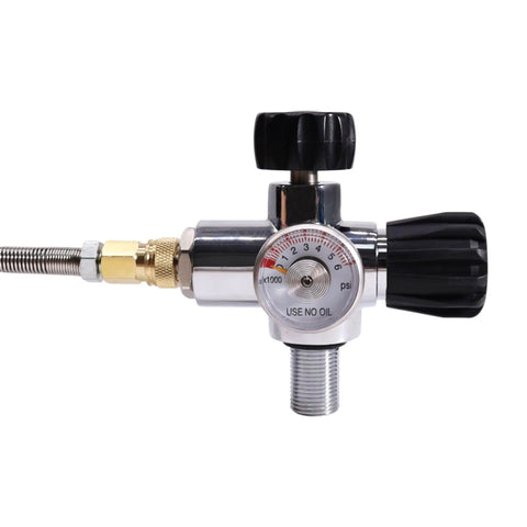 M18x1.5 DIN Valve Scuba Adapter For Paintball Fill Station With High Pressure Gauge 4500 PSI For HPA And PCP Air Tanks