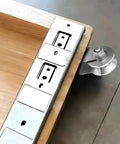 Close-up of Two Pack V Groove Wheel Pulley Blocks 1.26 Inch Stainless Steel Silent Pulley Rock Solid Gate Rollers installation.