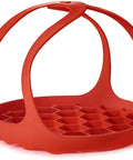 Silicone Sling Lifter Accessory For Instant Pot And Ninja Foodi Pressure Cookers Easy Lift Safe Bowls Pans Bakeware Heat Resistant Food Grade Reusable Red