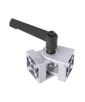 Adjustable Door Hinges In Zinc Alloy With Quiet Close Flexible Pivot Joint Connector Corner Hinge With Handle
