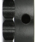 Drop In Ready Single Strand Roller Chain Sprocket For ANSI No 60 Chains, side view, showcases heavy duty hardened steel teeth and finished bore.