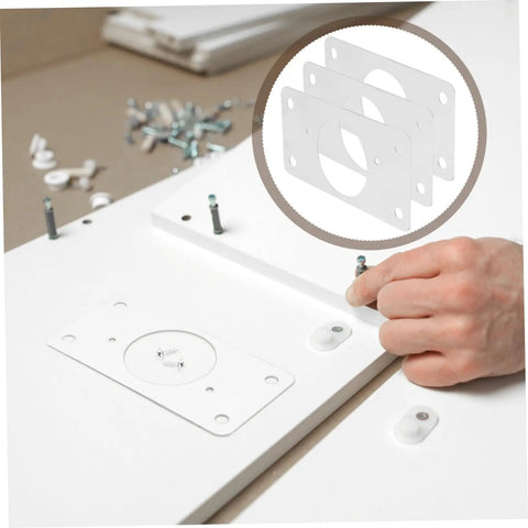 Installation of Stainless Steel 10 Piece Hinge Repair Plate Kit For Cabinet Doors Easy Installation And Quick Furniture Fixes
