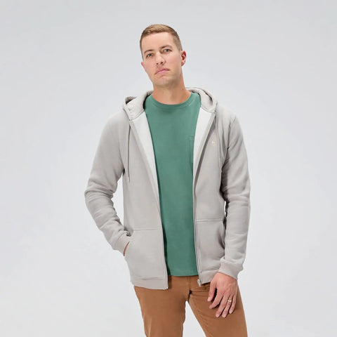 Tall Length Full Zip Fleece Hoodie For Men With Slim Tall Tailored Fit Midweight Comfort Soft Fleece Lining Durable Long Lasting Jacket