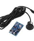 Ultrasonic Sensor Module SR04T 5V for distance measuring shown with circuit board and long connecting cable