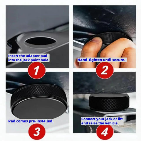 Installation steps for Heavy Duty Jack Pads For Tesla Models 3 S X Y With Juniper Style 4 Pucks And Storage Case from 2013 to 2026.