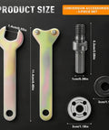Image shows the Heavy Duty Electric Drill Angle Grinder Connecting Rod Set With Metal Adapter And Wrench Adjustable Rotary Driver Shaft.
