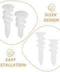 White Plastic Drywall Anchors Kit With 300 Pieces For Heavy Duty Drywall Repair And Installation, versatile sizes shown