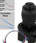 4 Axis Joystick Potentiometer Momentary Button With Wire 10K Ohm 4D Control Module, black plastic, wired control knob