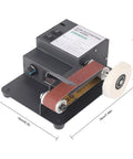 Heavy Duty Brushless Belt Sander With Hella Fine Tune Speed Dial For Sweeter Wood And Metal Grinding Projects Delivering Zero To Ten Thousand RPM Power Output Anywhere, showing variable speed controls and sanding belts.