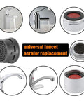 Image of the High Flow Faucet Aerator Insert Set Pro Grade 4.75 GPM at 43 PSI 10 Pack Replacement Parts with M22 and M24 washers.