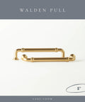 Brass Gold Cabinet Handles Two Pack 5 Inch 128mm Solid Zinc Alloy Drawer Pulls for cabinets, dressers, and furniture