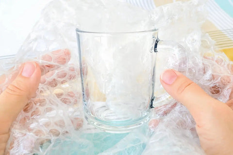 Tough As Nails Heavy Duty Bubble Wrap Cushioning Roll Two Pack 12 Inch By 36 Feet Perforated Every 12 Inches Tear Resistant Packing Wrap For Moving Shipping And Storage Made In USA protecting glass cup