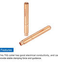 5 Piece 1mm 0.04 Inch Copper Tungsten TIG Electrode Collet Tips Set For WP9 20 25 Torch Series 13N21L High Temp Durable