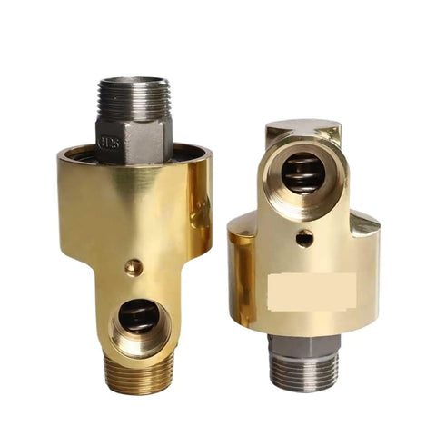Water Universal Rotary Joint For High Temperature And High Pressure Cooling Systems, 360 Degree Swivel With No Leak And Smooth Bearings, Fast Beefy Response For High Speed Operation, HD50 Left Thread brass rotary joint