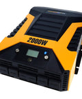 Professional 2000 Watt Power Inverter For Cars And Trucks Featuring Bluetooth Remote And Fast Charge Usb C Ports To Keep Your Devices Juiced Up Without Breaking A Sweat On Long Drives, showing front view with digital display.