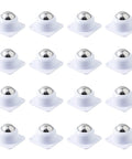 16 Pack White Self Adhesive 1 Inch Swivel Caster Balls For Storage Bins Mop Buckets And Small Furniture No Tools Required 360 Degree Rotation