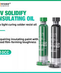 DIY Ready UV Curing Solder Mask Ink Set For PCB Repair Two Bottles In Black And Green Solder Resist Ink For BGA PCBs
