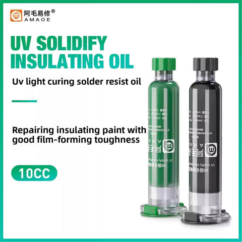 DIY Ready UV Curing Solder Mask Ink Set For PCB Repair Two Bottles In Black And Green Solder Resist Ink For BGA PCBs