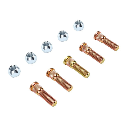 Solid GOTOTOP 1/2 Inch 20 Fine Thread Wheel Studs And Lug Nuts Kit For Most Vehicles Includes Five Bolts And Nuts Perfect For Trailer Hub Maintenance And Secure Wheel Assembly Installation, 5 studs and hex nuts