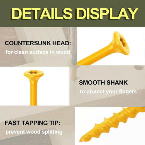 Super Easy 3 Inch Tan Exterior Deck Screws Make Outdoor Projects A Breeze No Pre Drilling Needed Thanks To Self Tapping