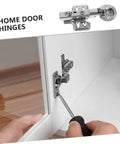 Stainless Steel Damping Hinges For Cabinet Doors 2 Pack Heavy Duty Hydraulic Soft Close Mechanism easy installation close-up