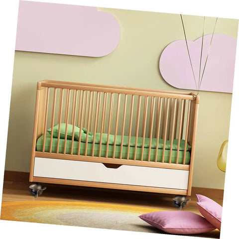 Built Tough Four Piece Vintage Brass Plate Casters With Smooth Rolling Heavy Duty Wheels Designed To Crush Heavy Loads And Kickstart Your Home Workbench Project in a nursery with a crib.
