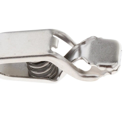 Close-up of metal clamp from Multifunction Fencing Epee Socket Kit EF 104 Compatible Durable Metal Clamp And Connector Cord For Epee Foil Helmets