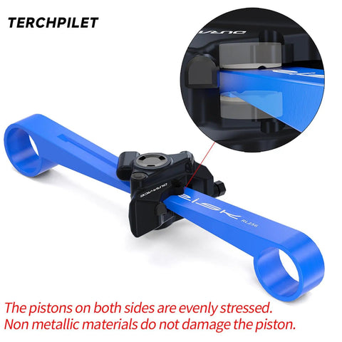 Bike Piston Press Tool For Disc Brakes, Brake Pad Spreader For Shimano And Other Brand Calipers, Blue, durable plastic