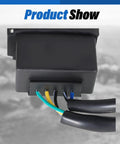 Back view of a Plug And Play CDI Box Ignitor Replacement For KEF 300 Lakota 1995-2000, Lakota Sport 2001-2003, Bayou B C 1988-2004, Z022-0000N Compatible, Easy Install Ignition Module For ATV with attached wires