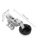 Four Piece Stainless Steel Soft Close Cabinet Door Hinges For Glass Doors With Hydraulic Damping, Self Closing, Semi Concealed Frameless Overlay, Easy Install For Kitchen Cabinets, single hinge with measurements