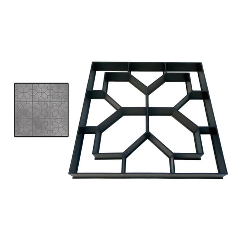 Easy To Use Walk Path Maker Stone Paver Mold For Patio And Garden Pathways Durable PP Concrete Molding visible front view