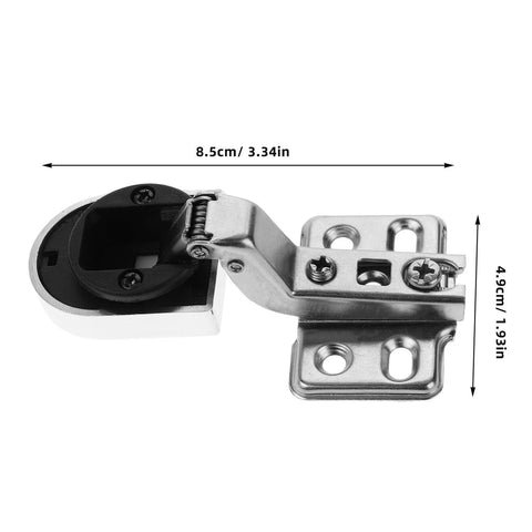 Soft close glass cabinet hinges with corrosion-resistant design for secure and quiet operation in kitchen cabinets and wardrobes.
