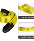Two Pack 6 Ft Lifting Sling Straps 2 Inch Wide Heavy Duty Lift Rigging Straps Tree Saver Recovery Securing Webbing Close-Up